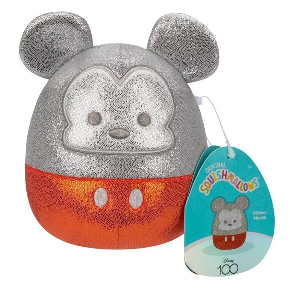 Squishmallow Kellytoy Plush Disney 100 Anniversary Mickey Mouse 5" Plush NWMT - Picture 1 of 2